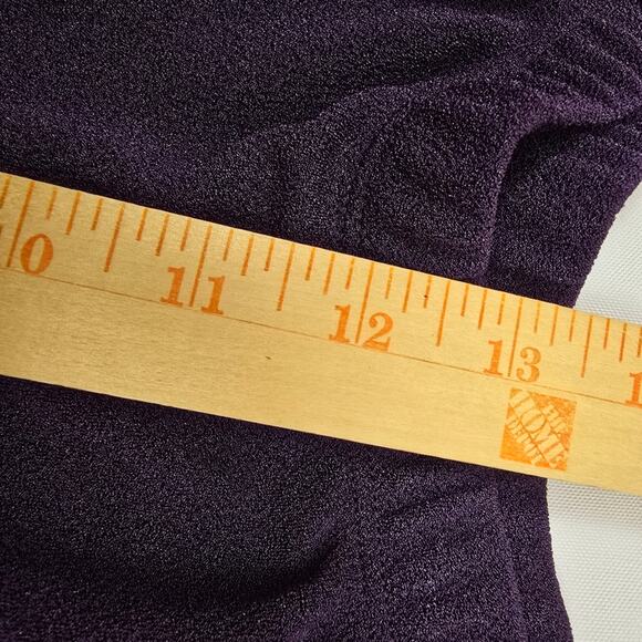 Chico's Travelers Pants Purple Straight Leg Slinky Knit Liquid Pull on Pants M - Picture 6 of 10